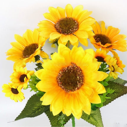 2 PCS Creative Elegant Artificial Bouquet Sunflower Wedding Party Decoration-garmade.com