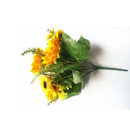 2 PCS Creative Elegant Artificial Bouquet Sunflower Wedding Party Decoration-garmade.com