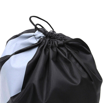 2 PCS Drawstring Pocket Clothing Bag Waterproof Beach Storage Bag(Black)-garmade.com