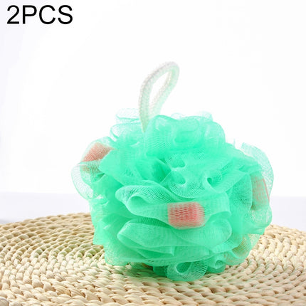 2 PCS Large Super Soft Monochrome Bath Ball(Green)-garmade.com
