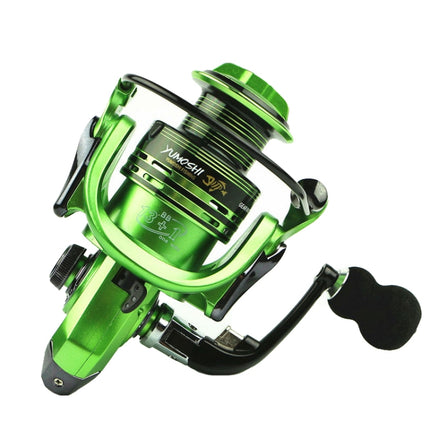 YUMOSHI XF1000 Full Metal Swing Arm Metal Head Fishing Reel(Green)-garmade.com