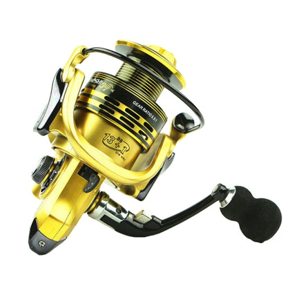 YUMOSHI XF1000 Full Metal Swing Arm Metal Head Fishing Reel(Gold)-garmade.com