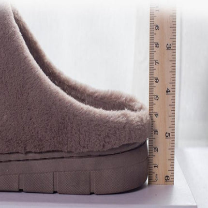 Cross Warm Plush Women Slippers, Size:37(Gray)-garmade.com