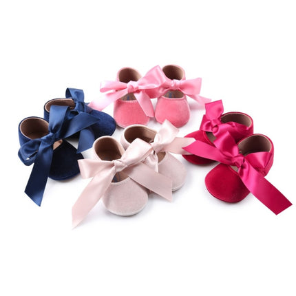 Baby Girl Bow Lace Up PU Leather Princess First Walkers Shoes(Coffee)-garmade.com