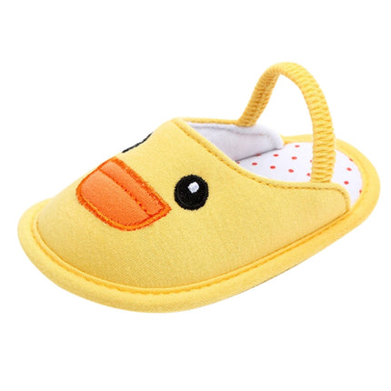 Children Slippers Female Non-slip 0-1 Years Old Cotton Soft Bottom Indoor Home Floor Shoes, Size:Inner Length 11cm(Yellow Duckling)-garmade.com