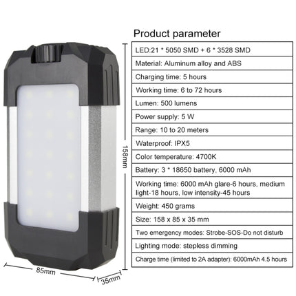 Camping Tent Light Outdoor Rechargeable Portable USB Camping Lantern-garmade.com