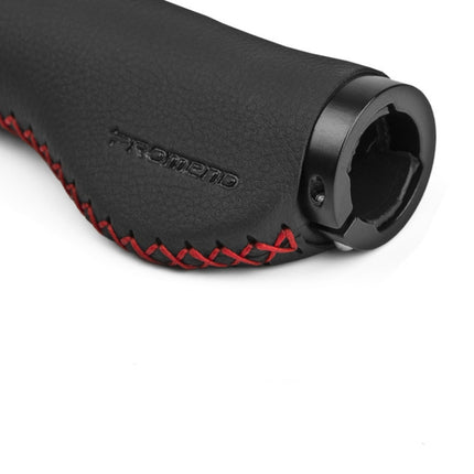 PROMEND Mountain Bicycle Sponge Leather Anti-Skid Grip Ergonomic Handle(All black line)-garmade.com