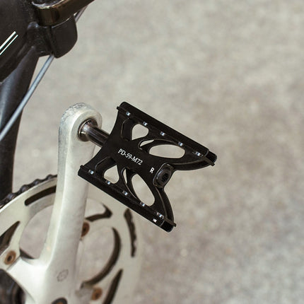 PROMEND PD-M72 Road Folding Bike Palin Bearing Bicycle Pedal with Foot Support-garmade.com