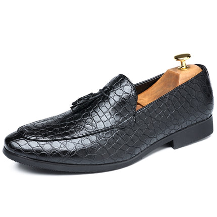 Men Comfortable Gentleman Business Fashion Pointed Dress Men Shoes, Size:40(Black)-garmade.com
