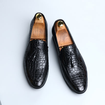 Men Comfortable Gentleman Business Fashion Pointed Dress Men Shoes, Size:41(Black)-garmade.com