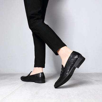 Men Comfortable Gentleman Business Fashion Pointed Dress Men Shoes, Size:41(Black)-garmade.com