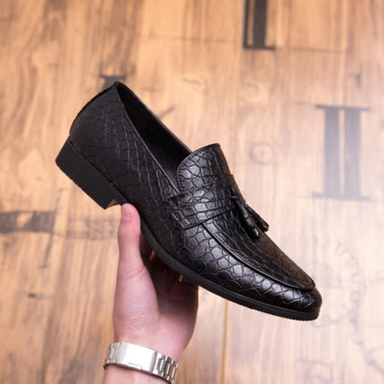 Men Comfortable Gentleman Business Fashion Pointed Dress Men Shoes, Size:45(Black)-garmade.com