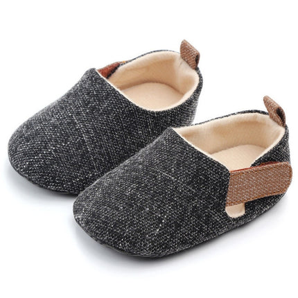 Infant Foot Care Soft Sole Non-slip Shoes 0-1 Year Old Baby Toddler Shoes, Size: Inner Length 11cm(Dark Gray)-garmade.com