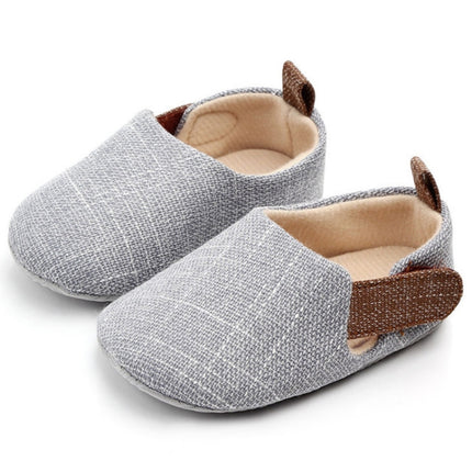 Infant Foot Care Soft Sole Non-slip Shoes 0-1 Year Old Baby Toddler Shoes, Size: Inner Length 11cm(Light Gray)-garmade.com