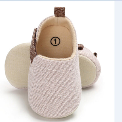 Infant Foot Care Soft Sole Non-slip Shoes 0-1 Year Old Baby Toddler Shoes, Size:Inner Length 12cm(Khaki)-garmade.com