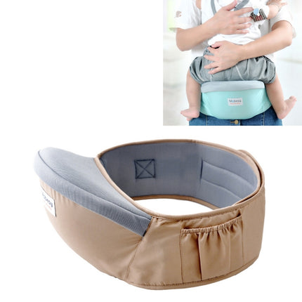 Waist belt Baby Carrier Waist Stool Walkers Baby Sling Hold Waist Belt Backpack(Khaki)-garmade.com