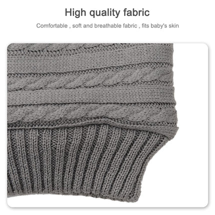 Warm Soft Cotton Knitting Envelope Newborn Baby Sleeping Bag(Dark Grey)-garmade.com