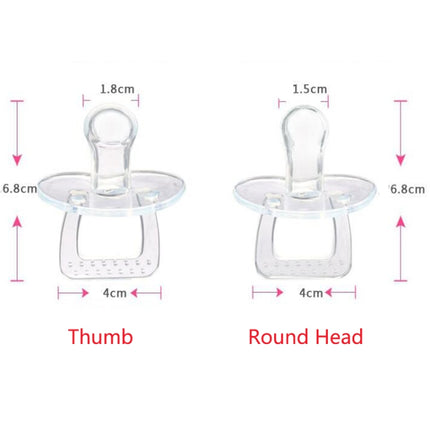 Baby Products Full Silicone Round Head Thumb Transparent Pacifier(Thumb)-garmade.com