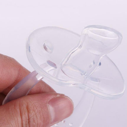 Baby Products Full Silicone Round Head Thumb Transparent Pacifier(Round Head)-garmade.com