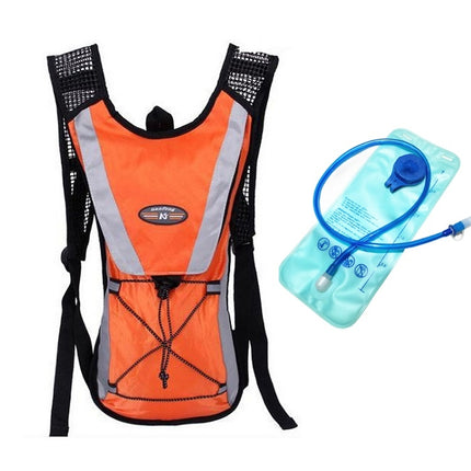 Outdoor Sports Mountaineering Cycling Backpack with 2L Water Bag(Orange)-garmade.com