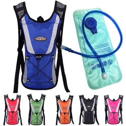 Outdoor Sports Mountaineering Cycling Backpack with 2L Water Bag(Blue)-garmade.com