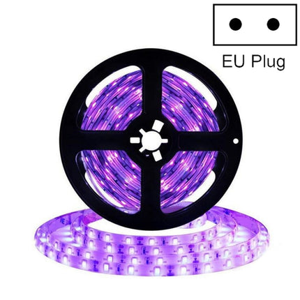 3528 SMD UV Purple Light Strip Epoxy LED Lamp Decorative Light Strip, Style:Waterproof 5m(EU Plug)-garmade.com