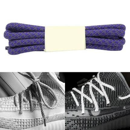 Reflective Shoe laces Round Sneakers ShoeLaces Kids Adult Outdoor Sports Shoelaces, Length:100cm(Purple)-garmade.com
