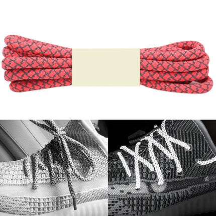Reflective Shoe laces Round Sneakers ShoeLaces Kids Adult Outdoor Sports Shoelaces, Length:100cm(Orange Red)-garmade.com