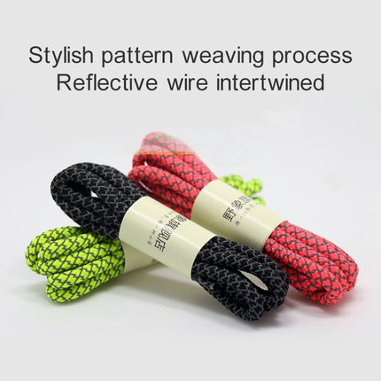 Reflective Shoe laces Round Sneakers ShoeLaces Kids Adult Outdoor Sports Shoelaces, Length:120cm(Coffee)-garmade.com