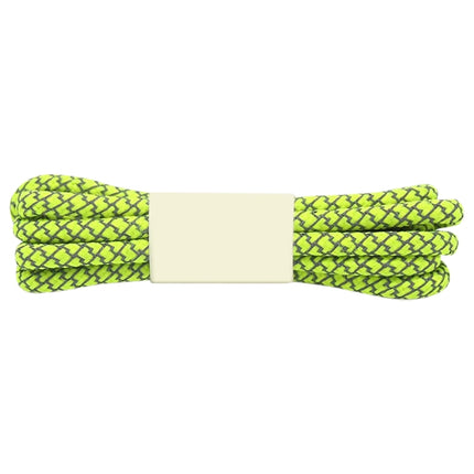 Reflective Shoe laces Round Sneakers ShoeLaces Kids Adult Outdoor Sports Shoelaces, Length:120cm(Fluorescence Yellow)-garmade.com
