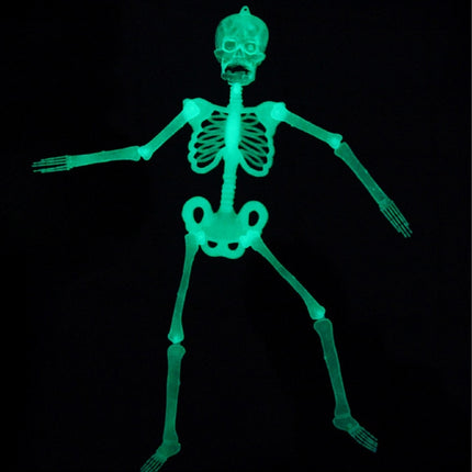 Luminous Skeleton Halloween Activity Props Bar Haunted House Decoration Supplies Fluorescent Skeleton, Size:Medium(90cm)-garmade.com