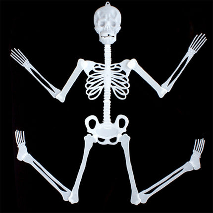 Luminous Skeleton Halloween Activity Props Bar Haunted House Decoration Supplies Fluorescent Skeleton, Size:Medium(90cm)-garmade.com