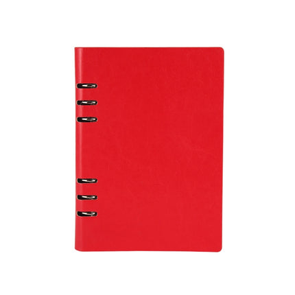 Business Notepad Loose Leaf Replaceable Inner Notebook Thickened Diary Book, Color:A5 Red-garmade.com