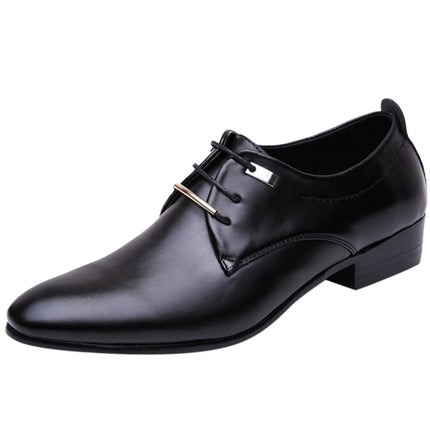 Men Business Dress Shoes Pointed Toe Men Shoes, Size:41(Black)-garmade.com