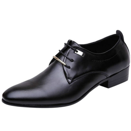 Men Business Dress Shoes Pointed Toe Men Shoes, Size:44(Black)-garmade.com