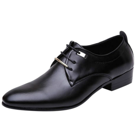 Men Business Dress Shoes Pointed Toe Men Shoes, Size:47(Black)-garmade.com