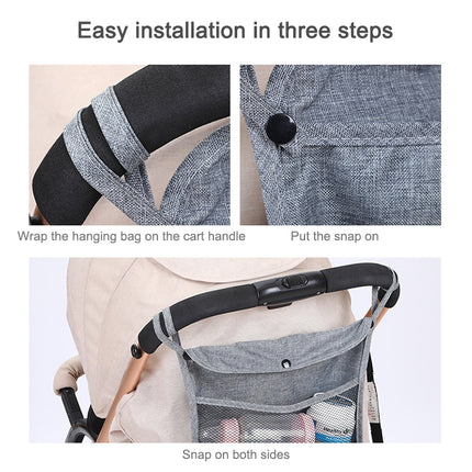 Baby Trolley Net Bag Storage Bag Universal Baby Care(Black)-garmade.com
