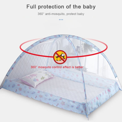 Spring and Summer Endless Children's Mosquito Net Baby Dome Free Installation(PInk)-garmade.com