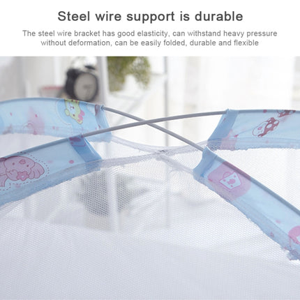Spring and Summer Endless Children's Mosquito Net Baby Dome Free Installation(PInk)-garmade.com