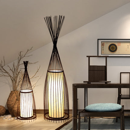 Creative Chinese Bamboo Floor Lamp, Size:390 x 1580 mm(Black)-garmade.com