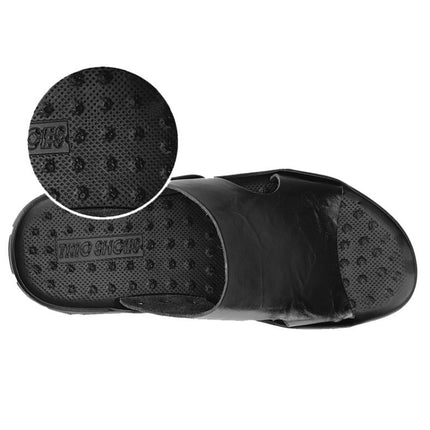 Men Casual Beach Shoes Slippers Microfiber Wear Sandals, Size:45(Brown)-garmade.com