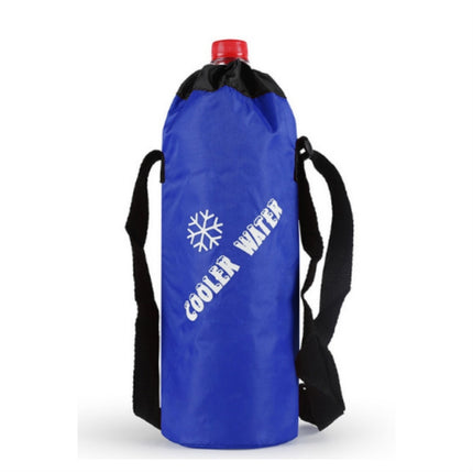 Oxford Cloth Cylindrical Ice Pack Portable Folding Drink Ice Pack Lunch Bag, Style:Drawstring / Blue-garmade.com