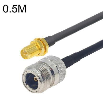 RP-SMA Female to N Female RG58 Coaxial Adapter Cable, Cable Length:0.5m-garmade.com