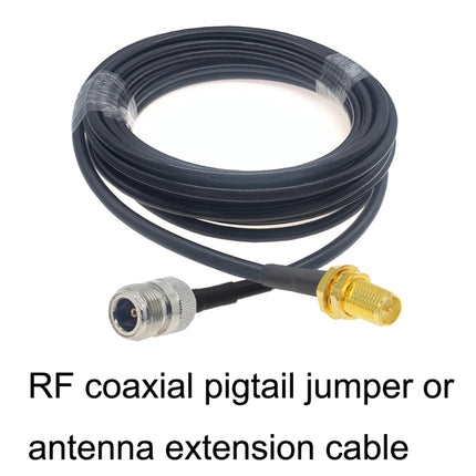 RP-SMA Female to N Female RG58 Coaxial Adapter Cable, Cable Length:1.5m-garmade.com