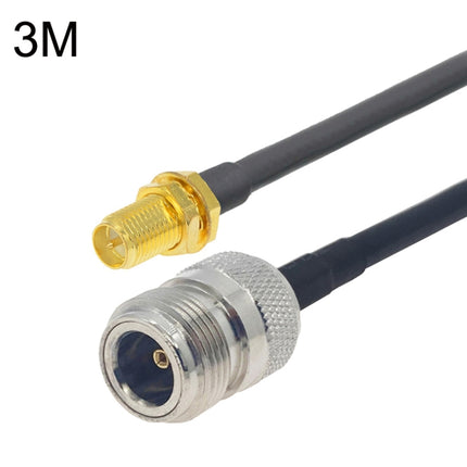 RP-SMA Female to N Female RG58 Coaxial Adapter Cable, Cable Length:3m-garmade.com