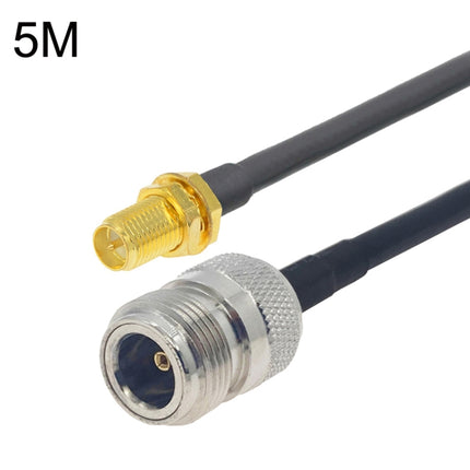 RP-SMA Female to N Female RG58 Coaxial Adapter Cable, Cable Length:5m-garmade.com