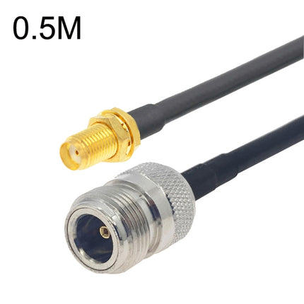 SMA Female to N Female RG58 Coaxial Adapter Cable, Cable Length:0.5m-garmade.com