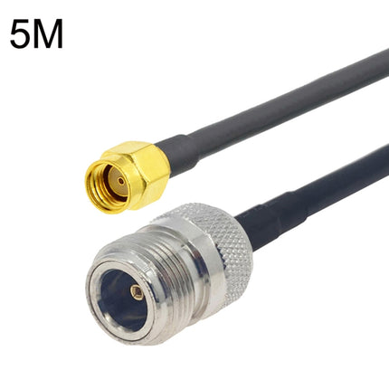 RP-SMA Male to N Female RG58 Coaxial Adapter Cable, Cable Length:5m-garmade.com