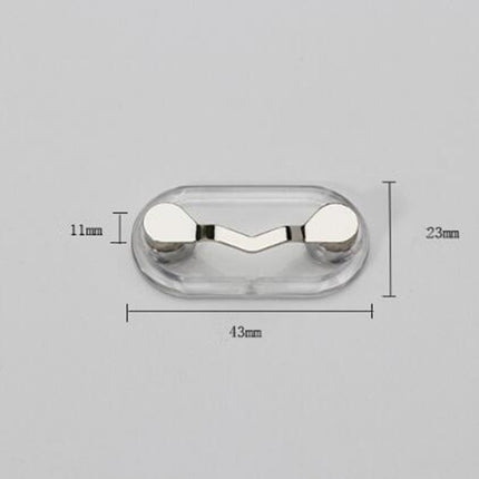 5 PCS Magnetic Glasses Holder Magnetic Brooch Number Plate Headset Glasses Clip(Silver)-garmade.com