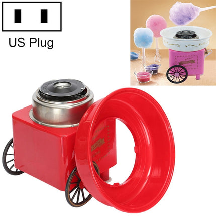 Retro Trolley Mini Cotton Candy Machine, Specification:U.S. Regulations 110 V(Red)-garmade.com